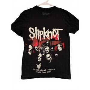 Slipknot Subliminal Verses Tour Graphic Band Tee Mens XS